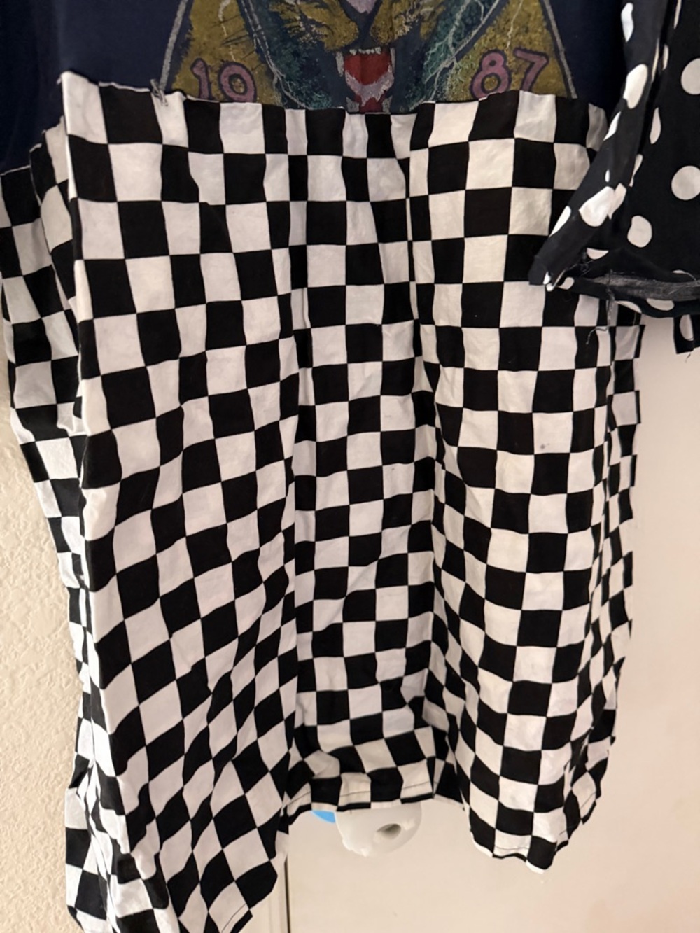 Def Leppard Graphic Mixed-Print Tunic — Navy, Black & White - Picture 3 of 7